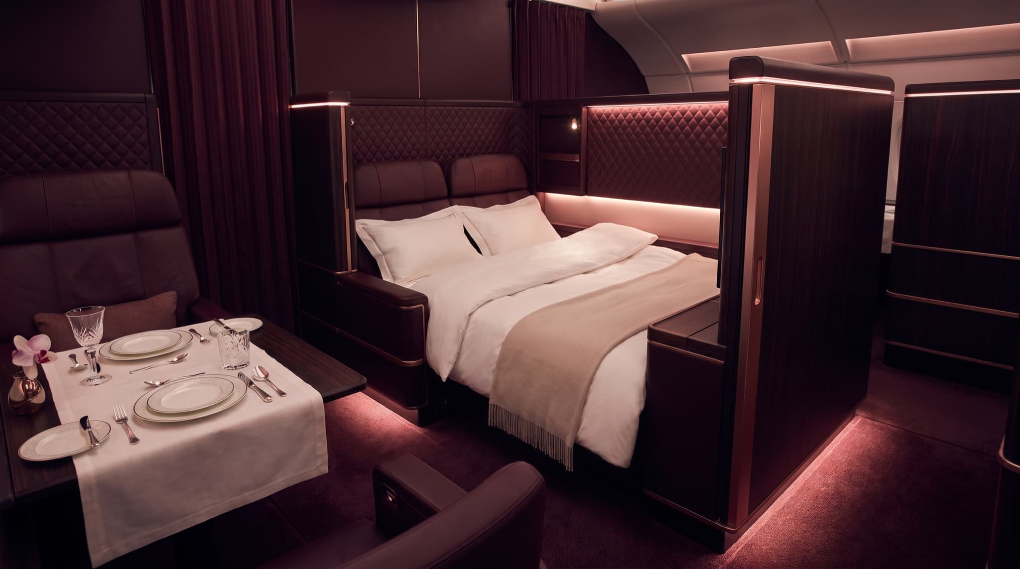 Qatar Airways Qsuite cabin