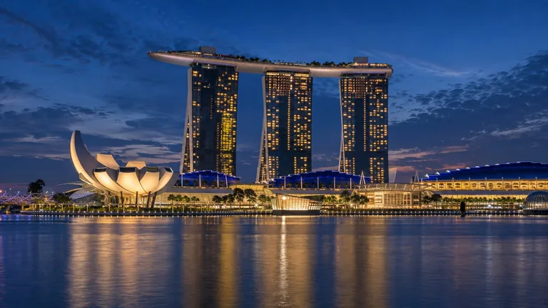Marina Bay Sands reflected in Singapore's Marina Bay